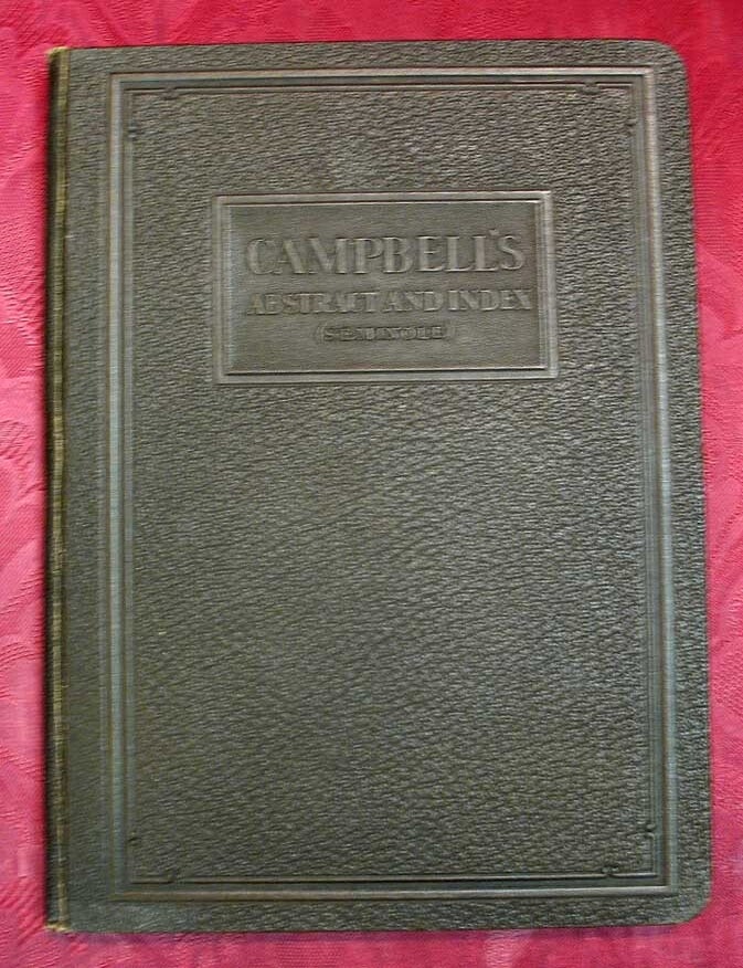 Item #37717 CAMPBELL'S ABSTRACT Of SEMINOLE INDIAN CENSUS CARDS And INDEX. J. B. Milam Campbell, Jesse Bartley - Former owner.
