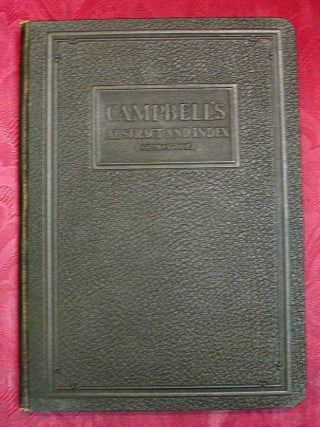 CAMPBELL'S ABSTRACT Of SEMINOLE INDIAN CENSUS CARDS And INDEX. J. B. Milam Campbell, Jesse.