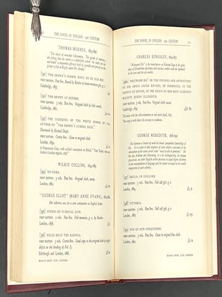 The GROWTH And DEVELOPMENT Of The NOVEL From ANTIQUITY To The PRESENT DAY. Catalogue 621.