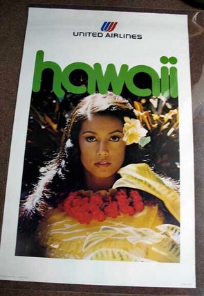 Item #37999 HAWAII. United Airlines. 974-0641-PO782. Airlines Travel Poster