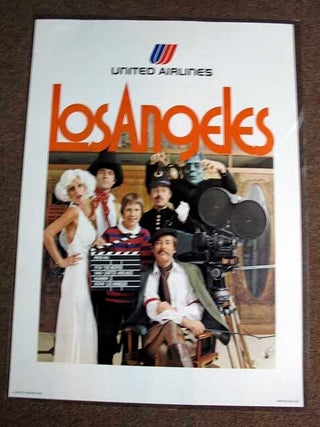 Item #38041 LOS ANGELES. United Airlines 1976. Airlines Travel Poster