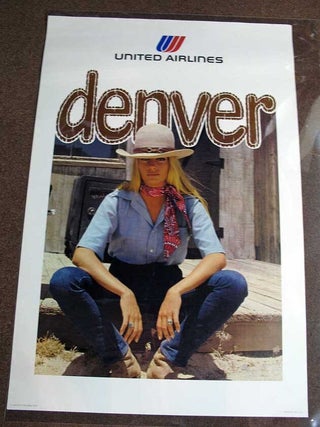 Item #38056 DENVER. United Airlines. Airlines Travel Poster