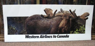 Item #38070 WESTERN AIRLINES To CANADA. Airlines Travel Poster