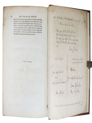 The LIFE Of SAMUEL JOHNSON Comprehending an Account of His Studies and Numerous Works, in Chronological Order; A Series of His Epistolary Correspondence and Conversations with Many Eminent Persons; and Various Original Pieces of His Composition, Never Before Published. The Whole Exhibiting a View of Literature and Literary Men in Great - Britain, for Nearly Half a Century, During Which He Flourished. In Two Volumes.