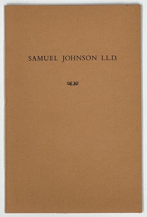 Item #38117 DR. JOHNSON On READING, CONVERSING, And WRITING. Samuel Johnson, 1709 - 1784
