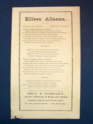 Item #38220 EILLEEN ALLANNA. California Song Slip, . S. - Lyricist Marble, J. Thomas - Composer, d