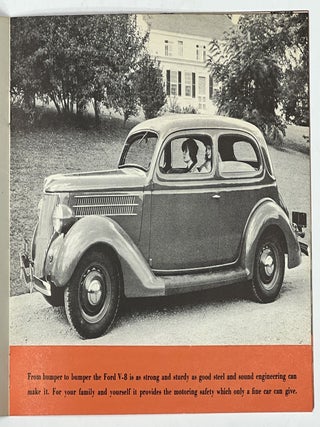 FINE CAR FEATURES Of The 1936 Ford V-8. "Fine Car Engine, Fine Car Brakes, Fine Car Safety, Fine Car Comfort...".