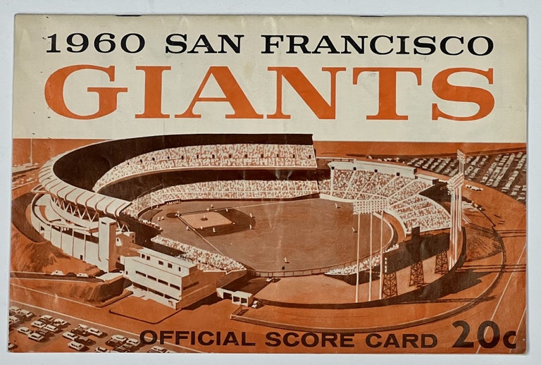 Item #38418 1960 SAN FRANCISCO GIANTS OFFICIAL SCORE CARD 20 cents. Official Baseball Scorecard.