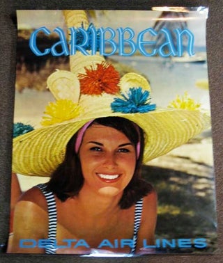 Item #38599 CARIBBEAN. Delta Air Lines. Airlines Travel Poster