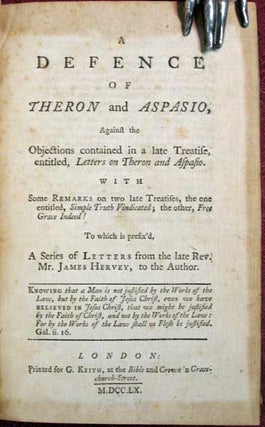Item #38649 A DEFENCE Of THERON And ASPASIO, Against the Objections Contained in the Late...