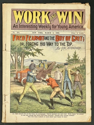 Item #39076 FRED FEARNOT And The BOY Of GRIT; Or, Forcing His Way to the Top. "Work and Win. An...