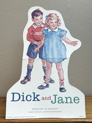Item #39077 DICK And JANE. Childrens Advertising Die Cut Counter Stand