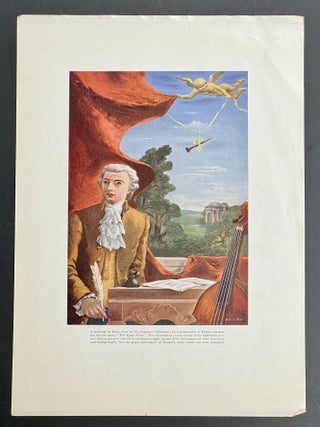 Item #39119 MOZART. Half-tone Image Reproduction of a "Painting by Julian Levi for the Capeheart...
