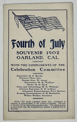 Item #39152 FOURTH Of JULY SOUVENIR 1902. Oakland, Cal. With the Compliments of the Celebration...