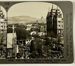 Item #39302 SALT LAKE CITY, UTAH - Looking North Over Temple Square to the Capitol. 32794. ...