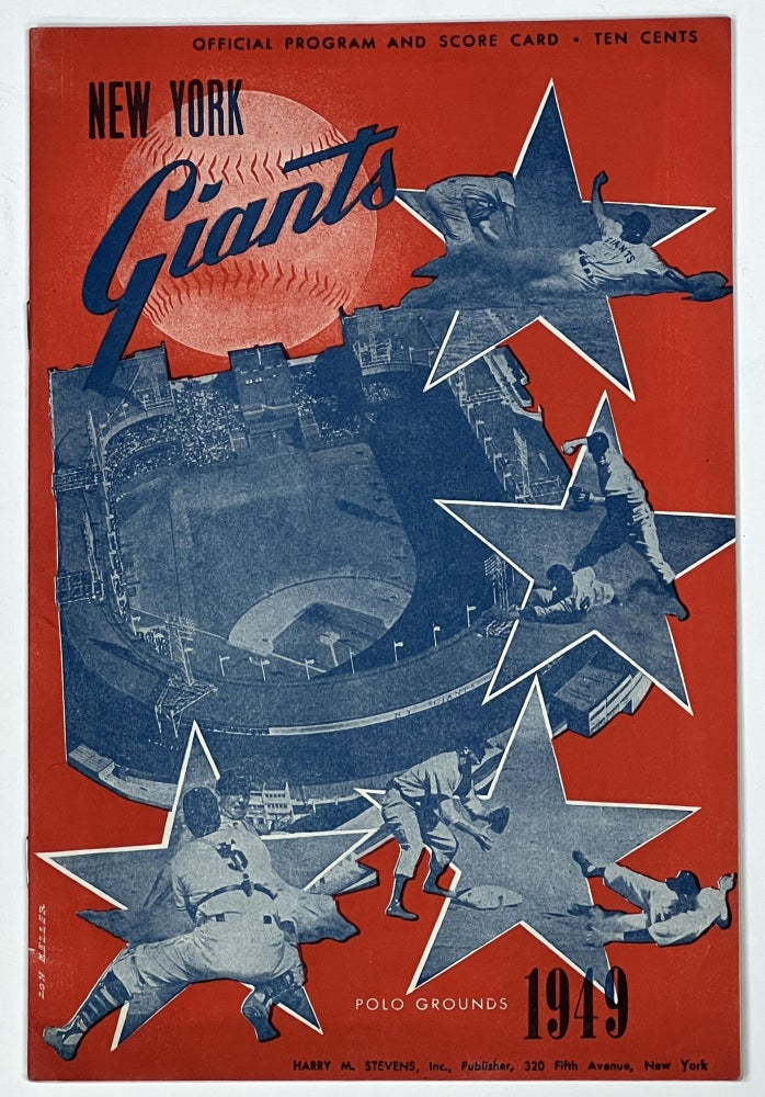 Item #39486 NEW YORK GIANTS. 1949 Official Program and Score Card. Official Baseball Scorecard, Leo - Club Manager Durocher.