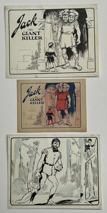 Item #39497 JACK The GIANT KILLER With PRE-PRODUCTION ILLUSTRATION CARDS. Walker Toy Book. Chapbook