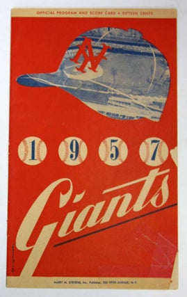 Item #39634 NY GIANTS 1957 Official Program and Score Card. Bill - Team Manager Rigney