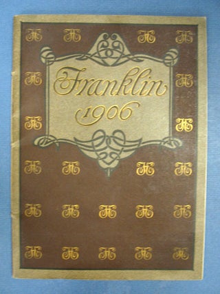 FRANKLIN MOTOR-CARS. 1906. Automotive Trade Catalogue.