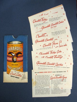 Item #40186 GHIRARDELLI CHOCOLATE COMPANY "SWEET SIXTEEN" RECIPE PACKET. Ghirardelli Chocolate...