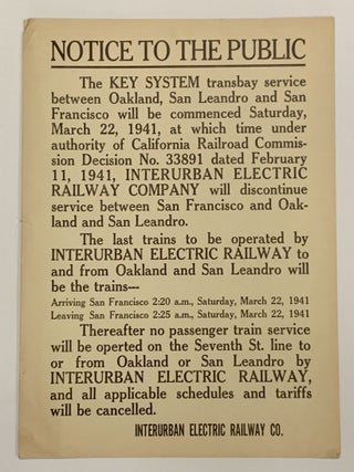 INTERURBAN ELECTRIC RAILWAY COMPANY COLLECTION.