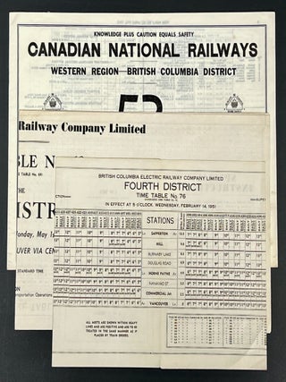 Item #40361 CANADIAN RAILWAYS COLLECTION. The London, British Columbia Electric Railway Company...
