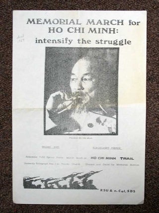 Item #40851 MEMORIAL MARCH For HO CHI MINH: Intensify the Struggle. Ho Chi Minh - Subject
