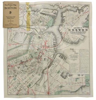 WALKER'S VEST POCKET MAP Of BOSTON. Giving All Points of Interest with Every Railway and Steamboat Terminus.