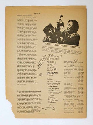 SPECTRE. Paper of Revolutionary Lesbians. Lot of the first 3 issues [March - April 1971; May - June 1971; July - August 1971].