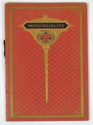 Item #41984 INDIVIDUALITY. Automobile Advertising Promotional Booklet