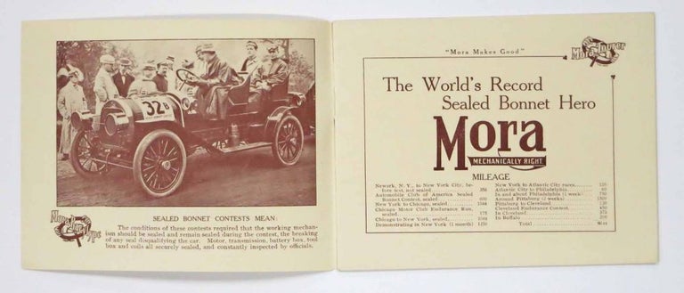 Item #41990 MORA. Mechanically Right. Automobile Advertising Promotional Booklet, Samuel H. - Found Mora.