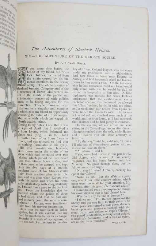 Item #42525 "The Adventure of the Reigate Squire" [as published in] The STRAND MAGAZINE. Vol. 5. No. 30. June, 1893. Arthur Conan . Newnes Doyle, George -, 1850 - 1930.