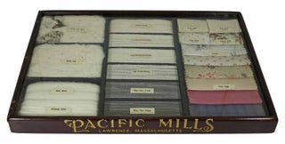 Item #42557 PACIFIC MILLS. Cotton. Wooden Display Case. Textile Sample Display Case