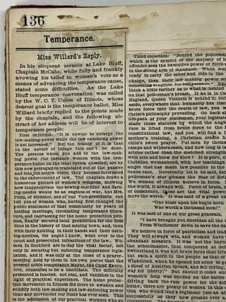 19th CENTURY TEMPERANCE JOURNAL / SCRAPBOOK.