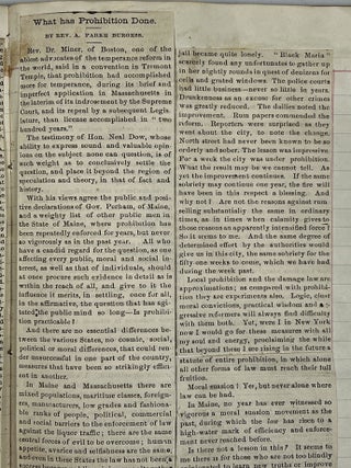 19th CENTURY TEMPERANCE JOURNAL / SCRAPBOOK.