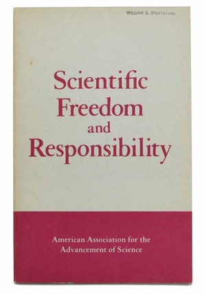 Item #43112 SCIENTIFIC FREEDOM And RESPONSIBILITY. A Report of the AAAS Committee on Scientific...