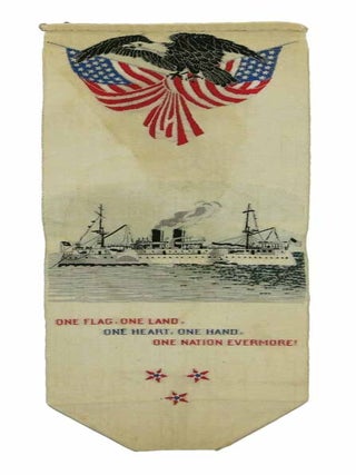 Item #43212 PATRIOTIC SILK RIBBON. "One Flag, One Land, One Heart, One Hand, One Nation...