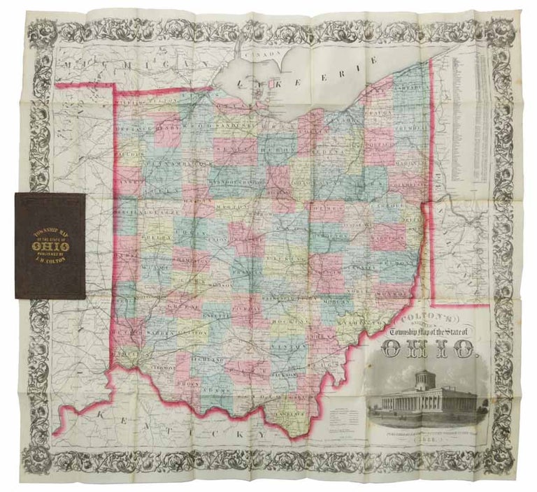 Item #43337 COLTON'S RAILROAD & TOWNSHIP MAP Of The STATE Of OHIO. H. Colton, oseph, 1800 - 1893.