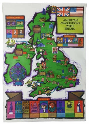 Item #43573 AMERICAN ASSOCIATIONS With BRITAIN. Travel Poster