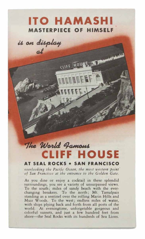 Item #43852 ITO HAMASHI MASTERPIECE Of HIMSELF Is on Display at the World Famous Cliff House. At Seal Rocks. San Francisco. Art / Californiana.