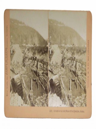 Item #44377 13118. At Work in the Gold Mines of the Klondyke, Alaska. B. W. - Photographer Kilburn