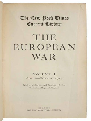 Item #44398 The NEW YORK TIMES CURRENT HISTORY. The European War. Salesman's Sample Book