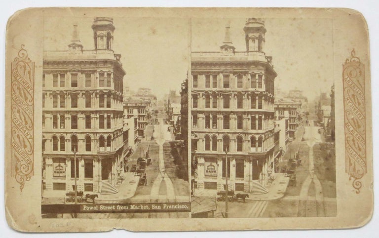 Item #44455 POWELL STREET From MARKET, San Francisco.; Descriptive Views of the American Continent. California Stereoview.