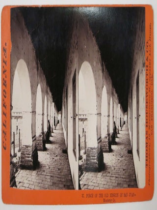Item #44465 37. PORCH Of The OLD MISSION Of SAN JUAN-- Monterey Co. California Stereoview