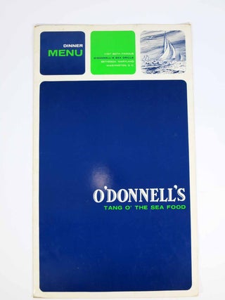 Item #44607 O'DONNELL'S. D. C. Menu / Washington, MD Bethesda