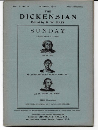 Item #44971.9 THE DICKENSIAN. Vol. IV. No. 10.; October 1908. B. W. - Matz