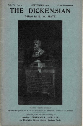 Item #44973.8 THE DICKENSIAN. Vol. VI. No. 9.; September 1910. B. W. - Matz
