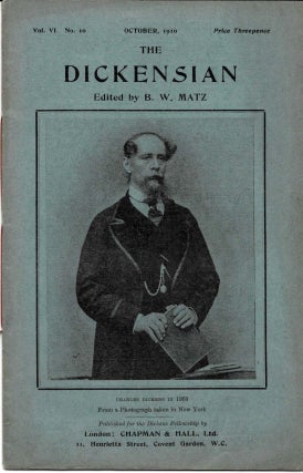 Item #44973.9 THE DICKENSIAN. Vol. VI. No. 10.; October 1910. B. W. - Matz