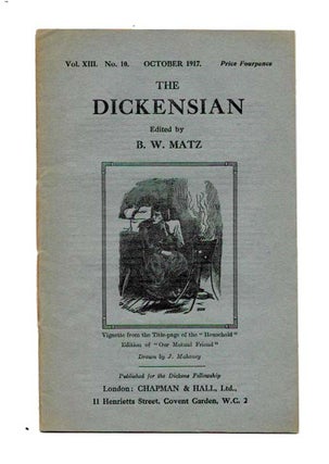 Item #45093.6 The DICKENSIAN. Vol. XIII. No. 10.; October 1917. B. W. - Matz