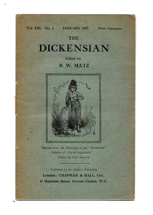 Item #45093 The DICKENSIAN. Vol. XIII. No. 1.; January 1917. B. W. - Matz.